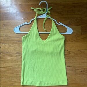 Old Navy Green Crop Halter Tank Top